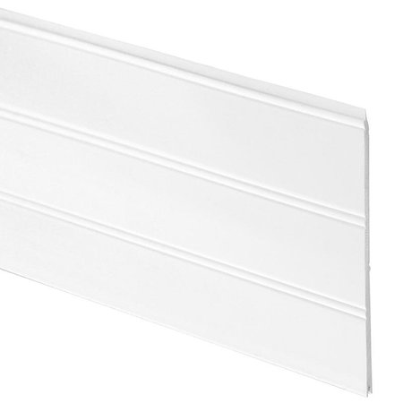 INTEPLAST GROUP 004 Series Reversible Beaded Plank, 96 in L, 712 in W, PVC, White 10040800891B